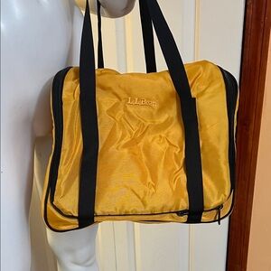 L.L. Bean Golden Yellow Travel/Tote with Black Straps